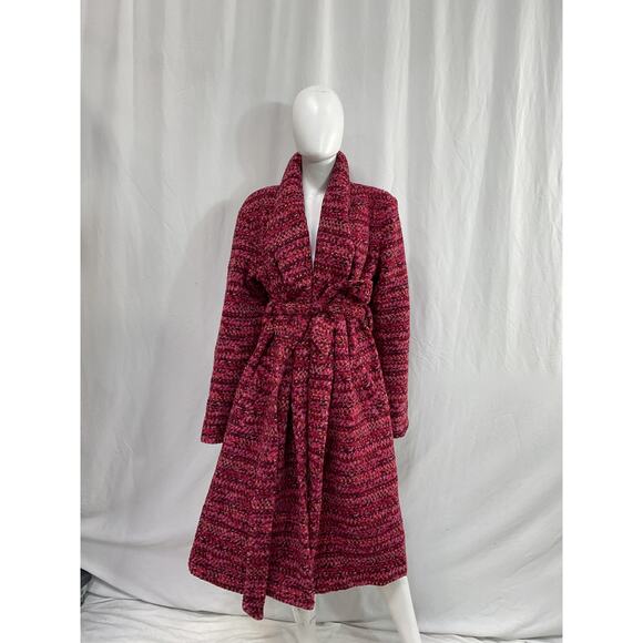 Hutch 'Kat' Pink Wrap Coat Size XL - Picture 2 of 5